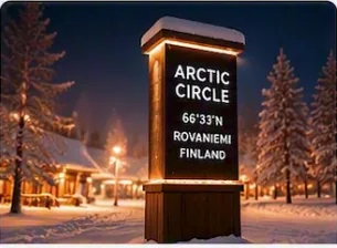 Semnul Cercului Polar din Rovaniemi