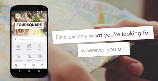 aplicatii travel Foursquare