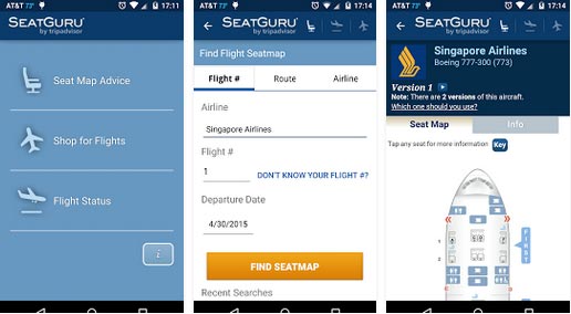 aplicatii travel SeatGuru